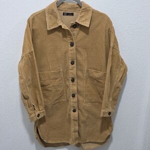 Zara Tan Corduroy Shacket